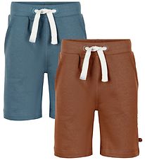 Minymo Shorts - 2-pak - Toffee/Aquagrøn