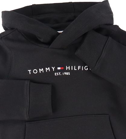 Tommy Hilfiger Hættetrøje - Essential - Organic - Sort