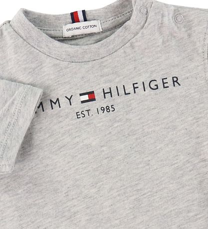 Tommy Hilfiger T-shirt - Essential - Organic - Gråmeleret