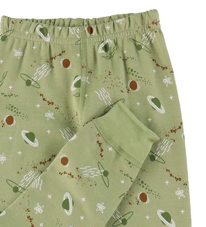 Joha Leggings - Uld/Bomuld - Grøn m. Planeter