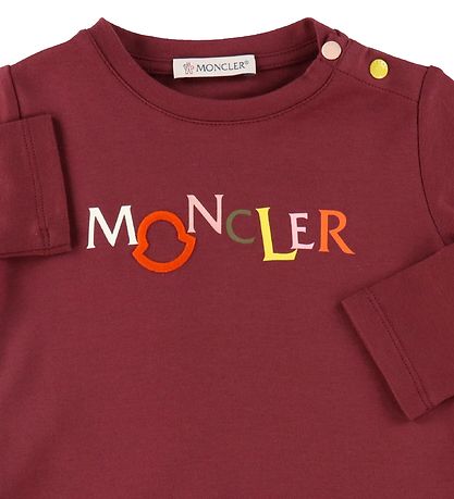 Moncler Bluse - Bordeaux m. Tekst