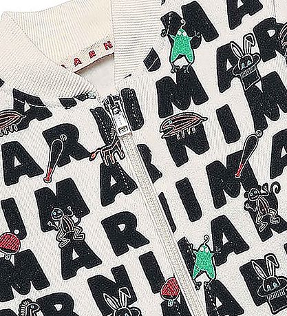 Marni Cardigan - Off-White m. AOP Logo