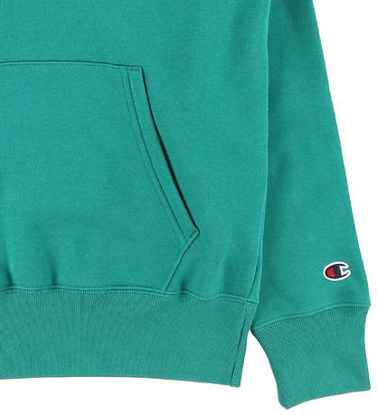 Champion Fashion Hættetrøje - Grøn m. Logo
