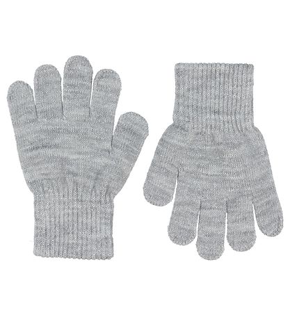 Melton Handsker - Strik - 2-pak - Grå/Navy m. Glimmer