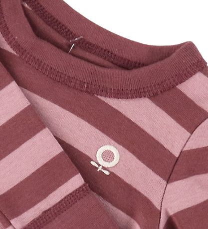 Katvig Bluse - Mørk Rosa m. Striber