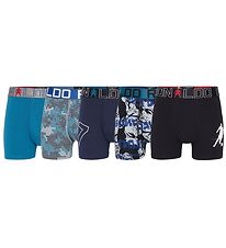 Ronaldo Boxershorts - 5-pak - Navy/Gråmeleret/Petroleum m. Mønst