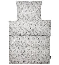 Smallstuff Sengetøj - Baby - Flower Garden - Grey