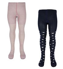 Minymo Baby Strømpebukser - 2-Pak - Violet Ice