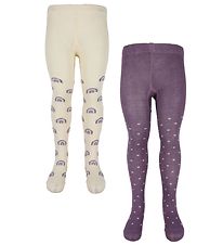 Minymo Baby Strømpebukser - 2-Pak - Very Grape