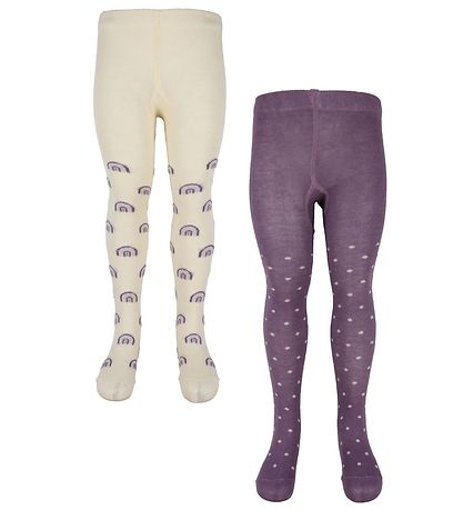 Minymo Baby Strømpebukser - 2-Pak - Very Grape