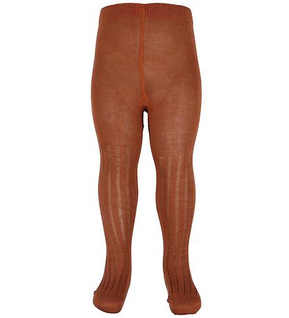 Minymo Strømpebukser - 2-Pak - Rib - Bambus - Cocoa Brown