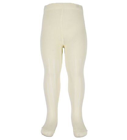 Minymo Strømpebukser - 2-Pak - Bambus - Rib - Off White