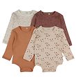 Pippi Baby Bodyer l/æ - 4-pak - Burlwood