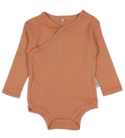 Pippi Baby Slå-om Bodyer l/æ - 4-pak - Burlwood