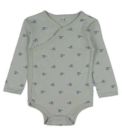 Pippi Baby Slå-om Bodyer l/æ - 4-pak - Blue Mirage