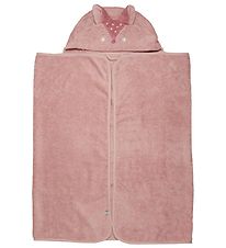 Pippi Babyhåndklæde - 70x120 cm - Misty Rose m. Ræv