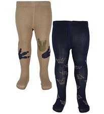Minymo Baby Strømpebukser - 2-Pak - Dark Navy
