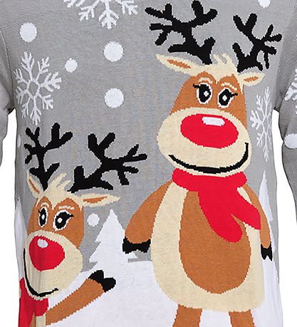 Jule-Sweaters Bluse - Cute - Grå