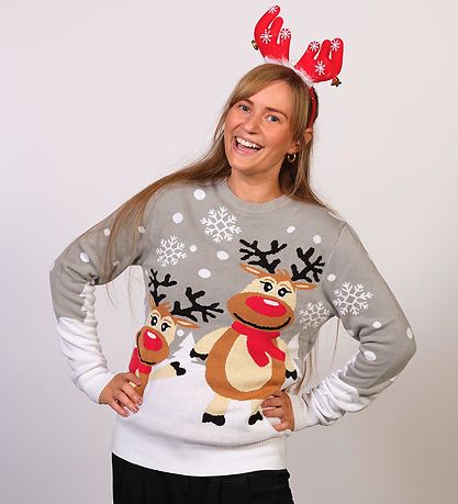 Jule-Sweaters Bluse - Cute - Grå
