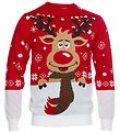 Jule-Sweaters Bluse - Rudolfs - Rød