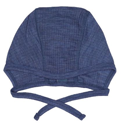 Smallstuff Babyhjelm - Uld - Denim Melange