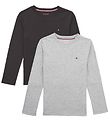 Tommy Hilfiger Bluse - 2-Pak - Medium Grey Heather/Black