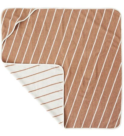 OYOY Babyhåndklæde - 100x100 cm - Raita - Cloud/Caramel