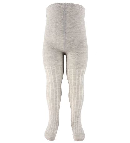 Minymo Strømpebukser - Uld - Rib - 2-Pak - Grey Melange