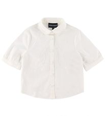Emporio Armani Skjorte k/æ - Hvid m. Sløjfe
