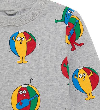 Stella McCartney Kids Sweatsæt - Gråmeleret m. Badebolde