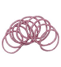 Little Wonders Hårelastikker - Rosa - 10-Pak - Light Pink Glitte