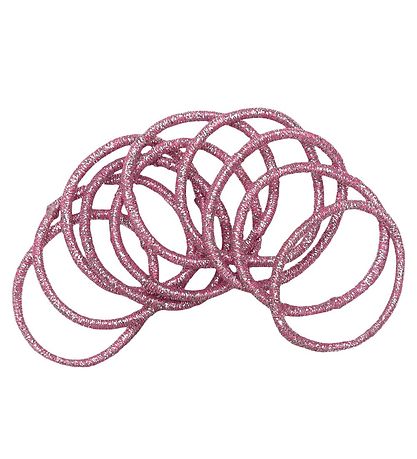 Little Wonders Hårelastikker - Rosa - 10-Pak - Light Pink Glitte