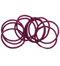 Little Wonders Hårelastikker - Rosa - 10-Pak - Burgundy Glitter