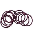 Little Wonders Hårelastikker - Rosa - 10-Pak - Dark Purple Glitt