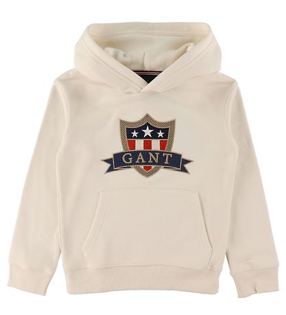 GANT Hættetrøje - Banner Shield - Cream