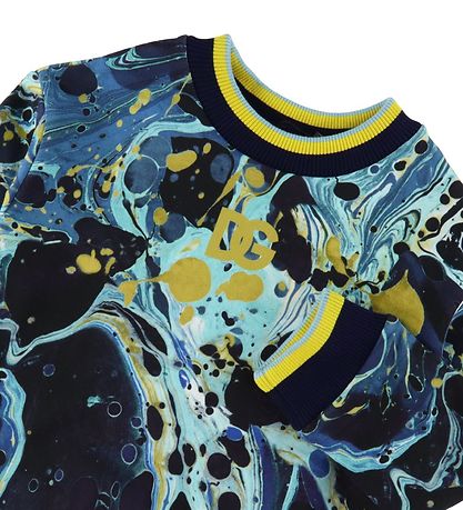 Dolce & Gabbana Sweatshirt - Magnificent - Blå Marmor