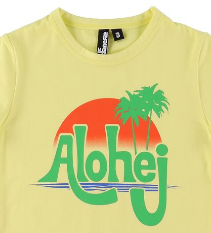 Danefæ T-shirt - DaneRainbow Ringer - Yellow m. Alohej