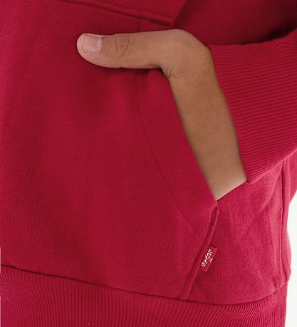Levis Hættetrøje - Batwing - Levis Red/White
