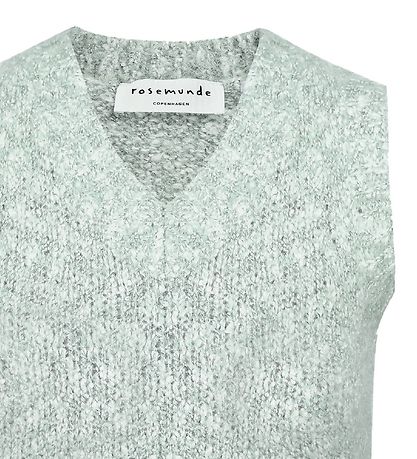 Rosemunde Vest - Alpaka/Uld - Pastel Mint Melange