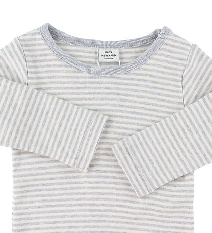 Mads Nørgaard Bluse - Tobinino - Off White/Gråmeleret