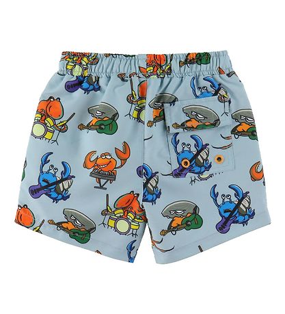 Stella McCartney Kids Badeshorts - Lyseblå m. Havprint