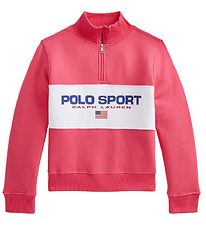 Polo Ralph Lauren Sweatshirt m. Lynlås - Polo Sport - Pink m. Pr