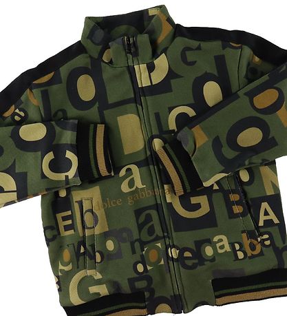 Dolce & Gabbana Cardigan - Reborn To Live - Armygrøn m. Print