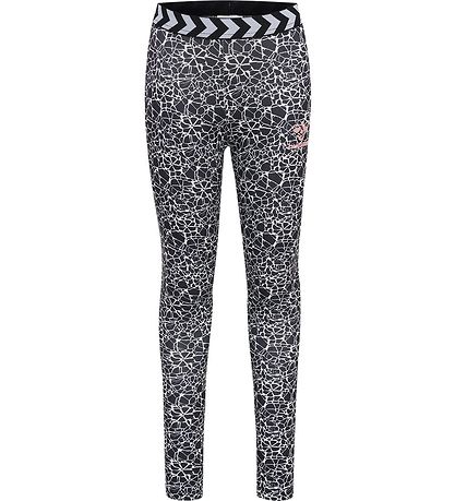 Hummel Leggings - hmlMimmi - Sort/Hvid
