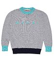 Marni Bluse - Strik - Gråmeleret/Turkis