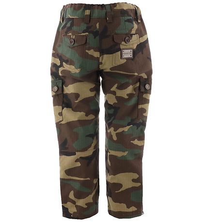 Dolce & Gabbana Bukser - Reborn To Live - Armygrøn Camouflage