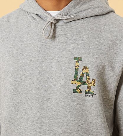 New Era Hættetrøje - Los Angeles Dodgers - Gråmeleret