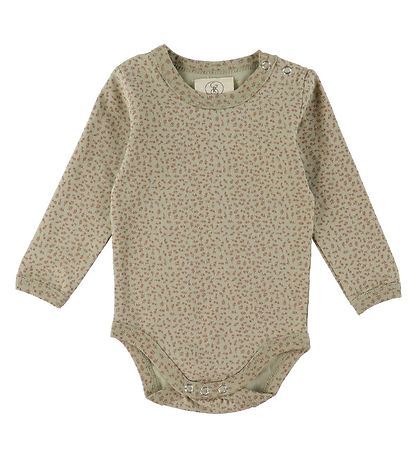 Gro Body l/æ - Sol - Light Grey Green m. Blomster