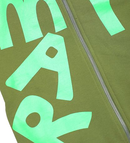 Marni Cardigan - Khaki/Neongrøn