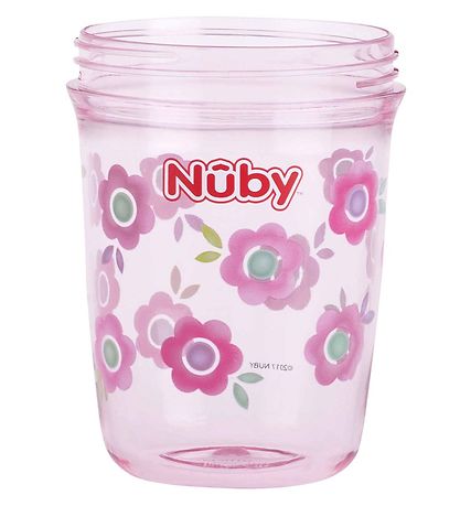 Nuby Drikkekop m. Håndtag - 240ml - Pink m. Print